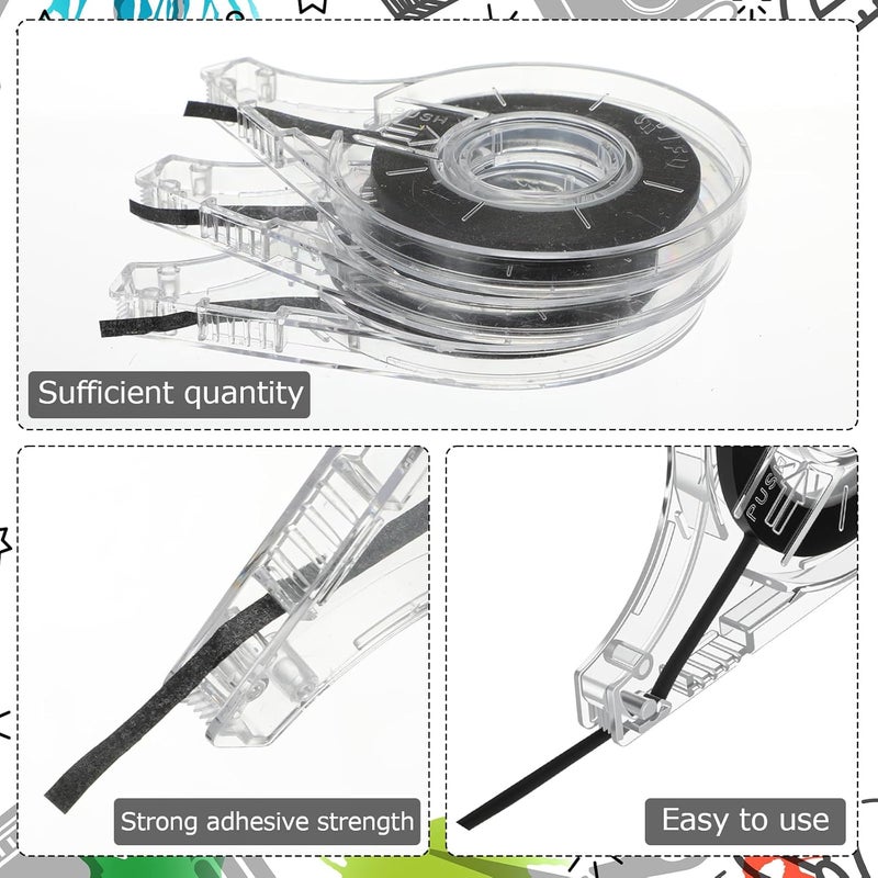 YooNotee 3 Pack Whiteboard Tape with Dispenser, Width 1/8" Graphic Tape with Dispenser, Length 43 ft Thin Pinstripe Line Black Dry Erase White Board Accessories for Grid Bar Chart - Image 4